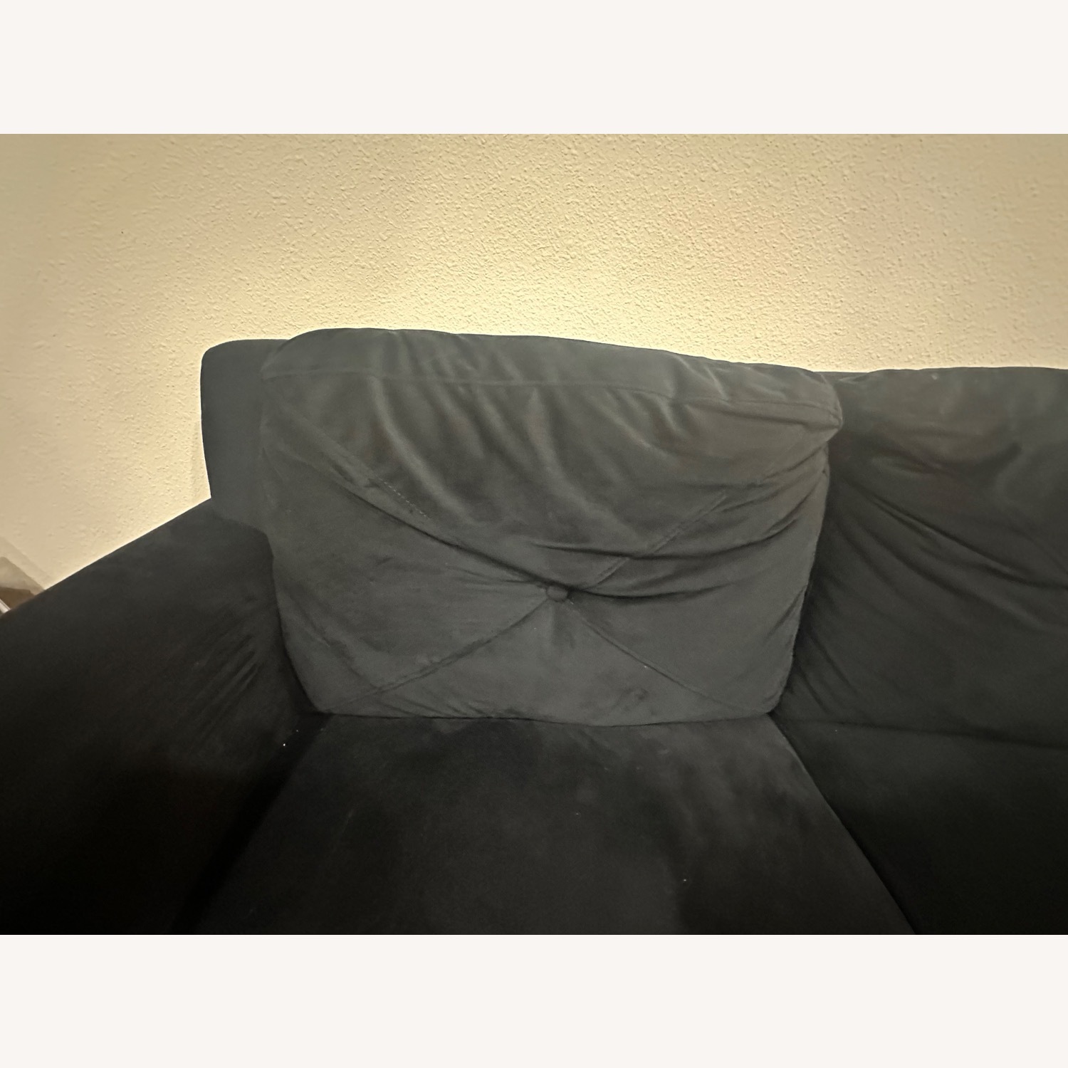 Black 2-Seat Loveseat with Flared Arms - image-7