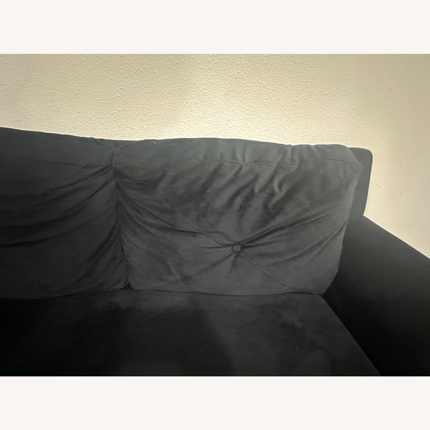 Black 2-Seat Loveseat with Flared Arms - image-4
