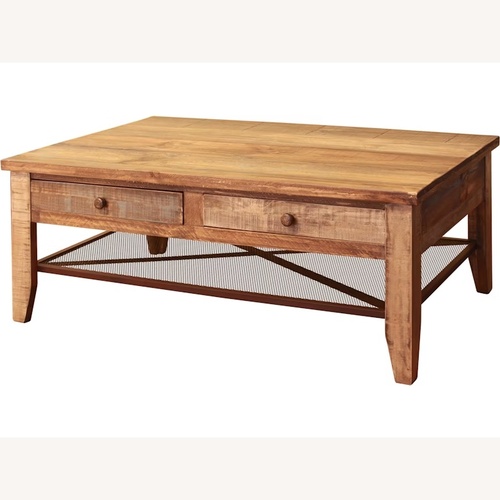 Used Wood Living Room 4 Drawer Cocktail Table for sale on AptDeco