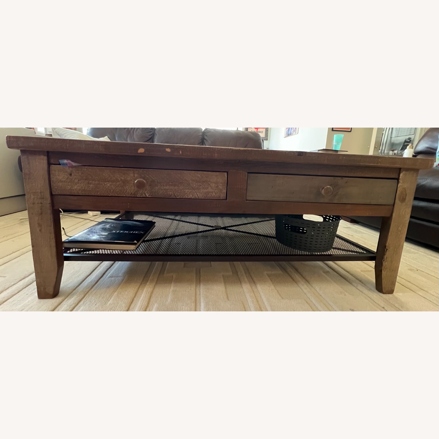 Wood Living Room 4 Drawer Cocktail Table - image-1