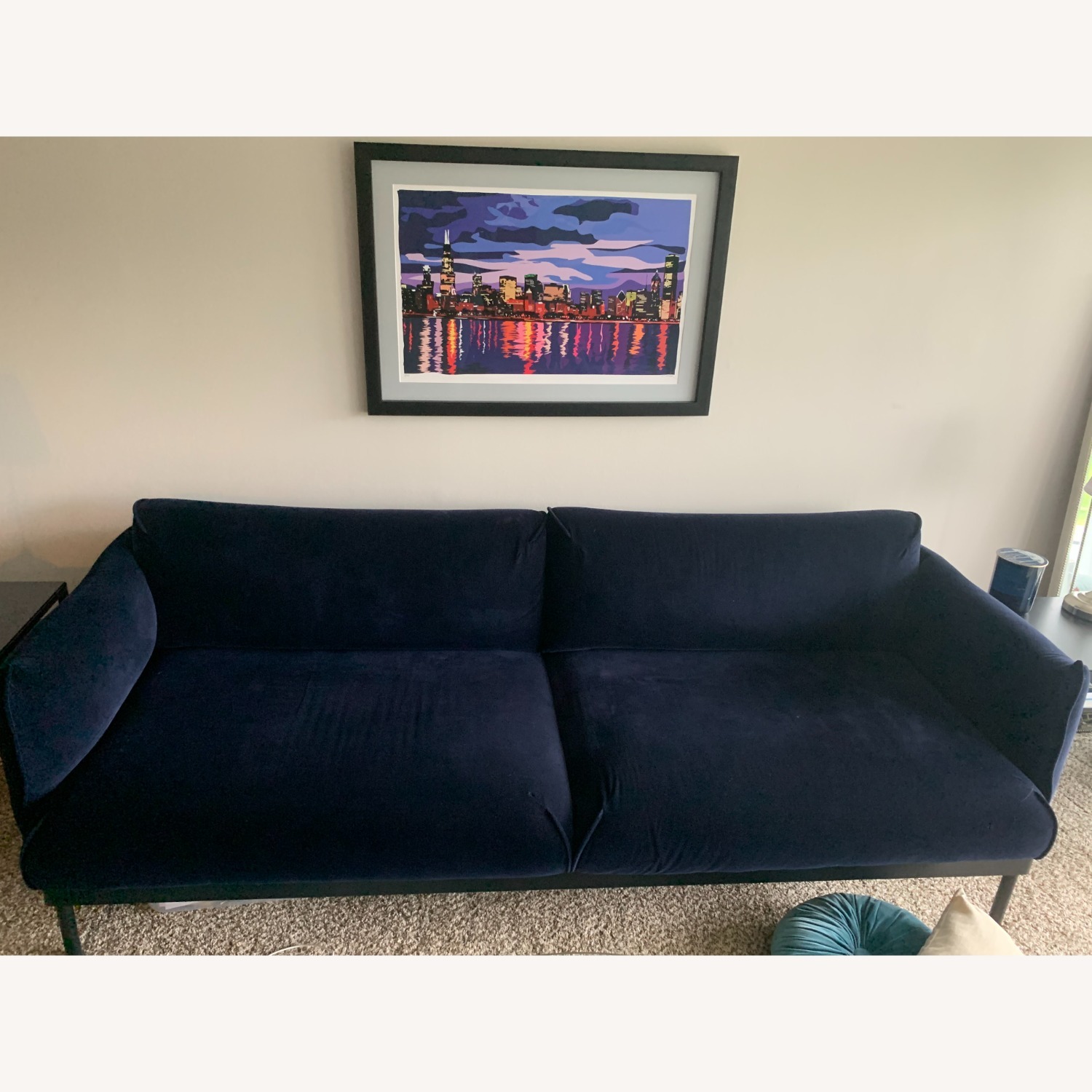 IKEA ÄPPLARYD Dark Blue Sofa - image-1