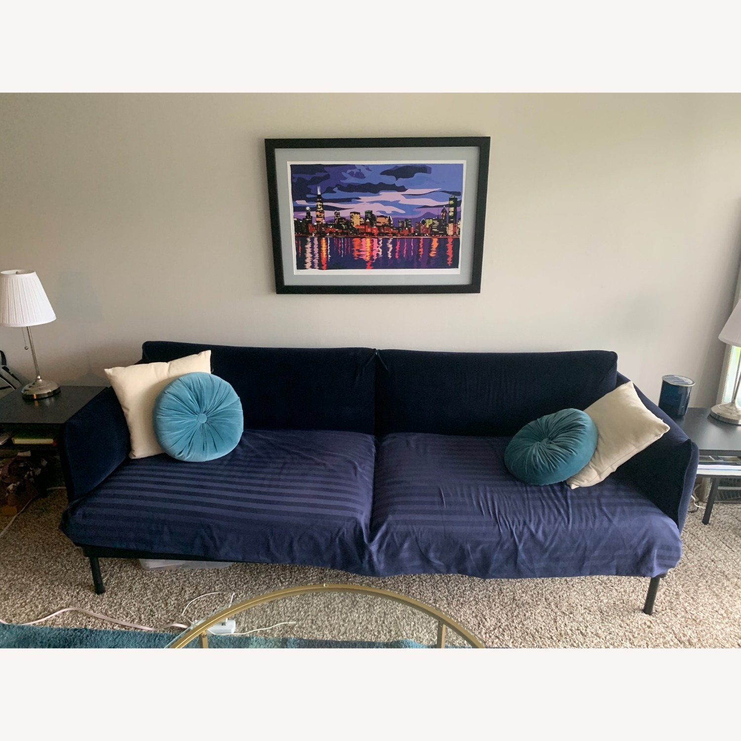 IKEA ÄPPLARYD Dark Blue Sofa - image-2