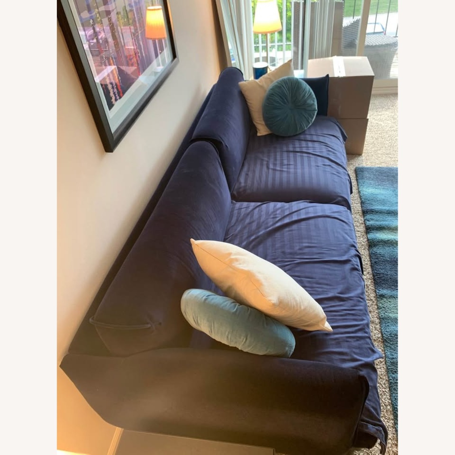 IKEA ÄPPLARYD Dark Blue Sofa - image-3