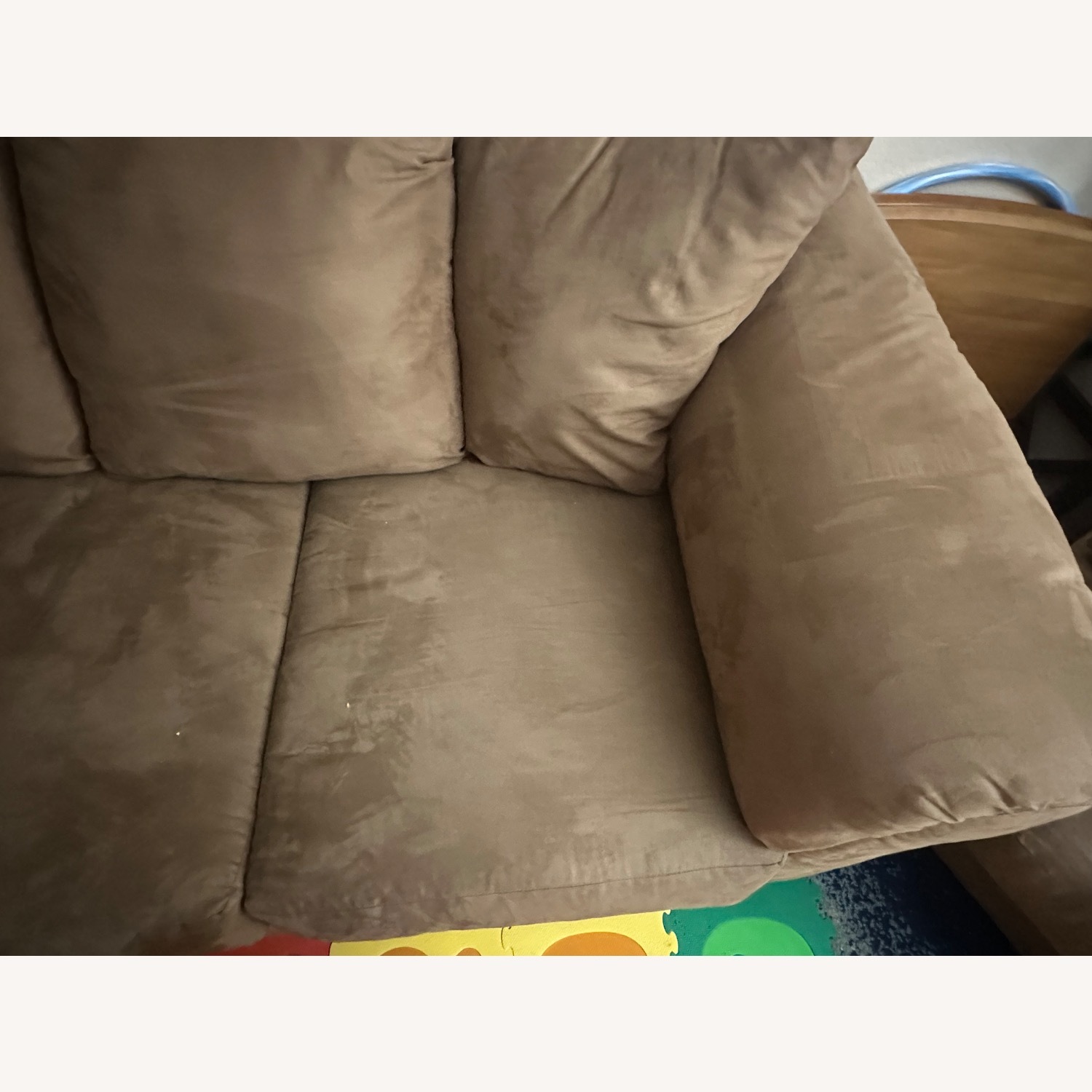 Light Brown Oversized Plush 3-Seater Couch - image-10