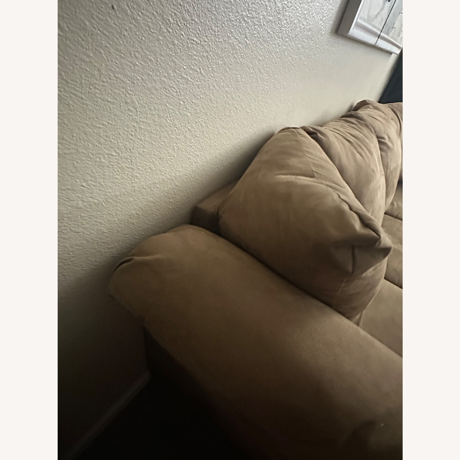 Light Brown Oversized Plush 3-Seater Couch - image-6