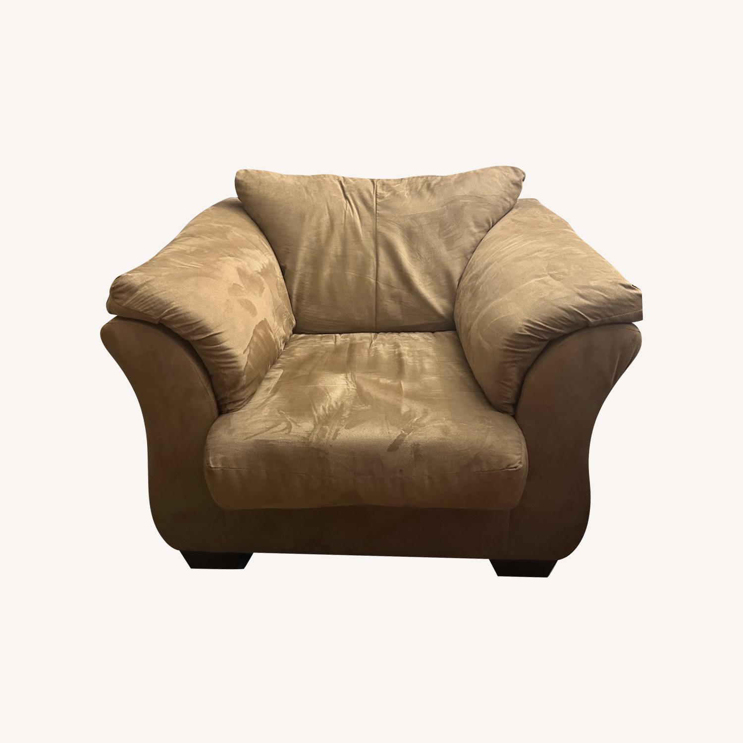 Tan Oversized Arm Chair - image-0