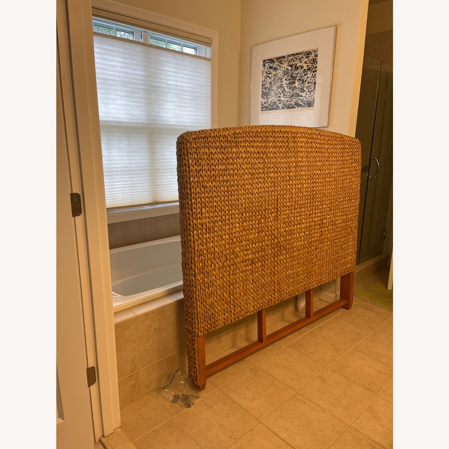 Pottery Barn Queen Headboard with Hardware - image-3