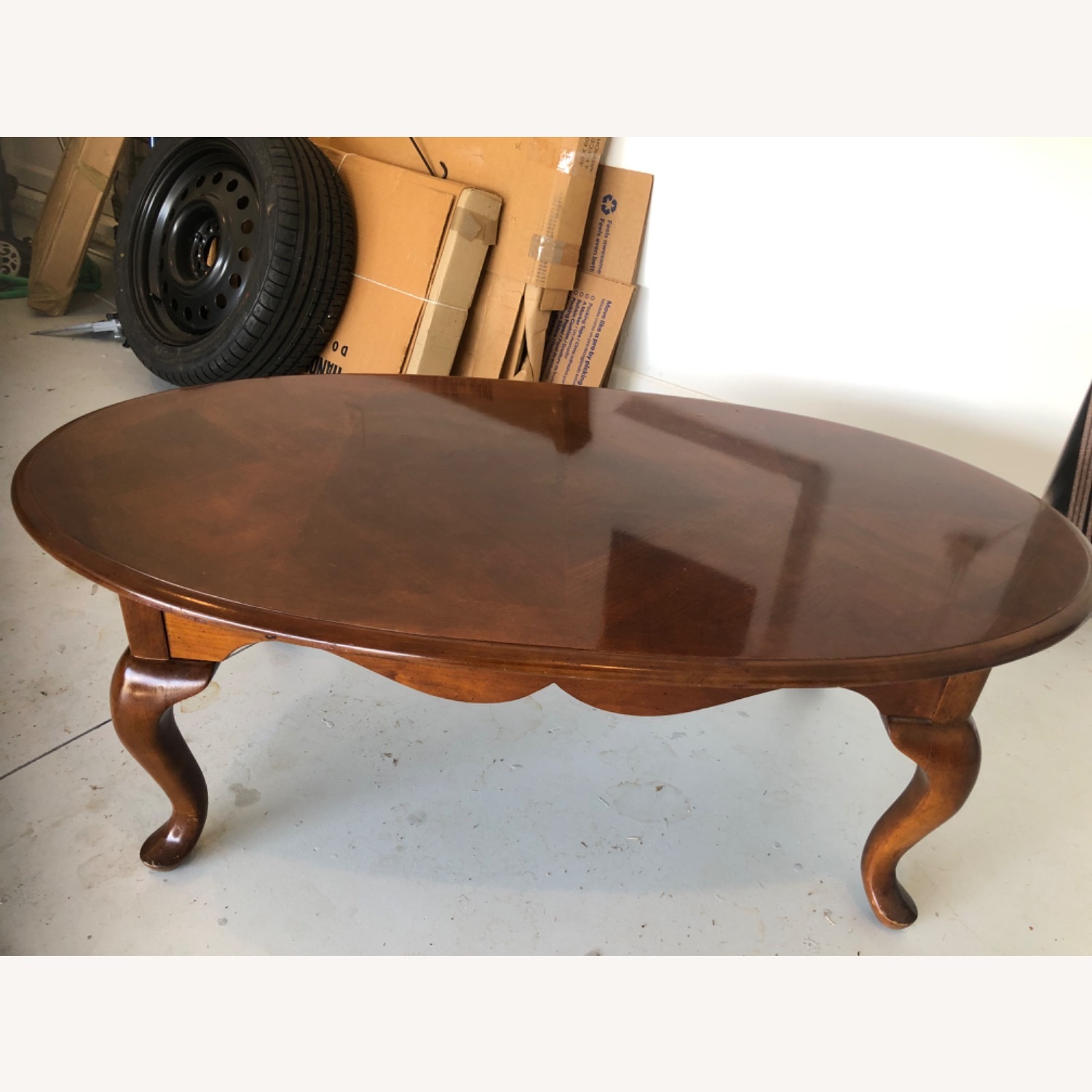 Antique Oval Coffee Table  - image-1