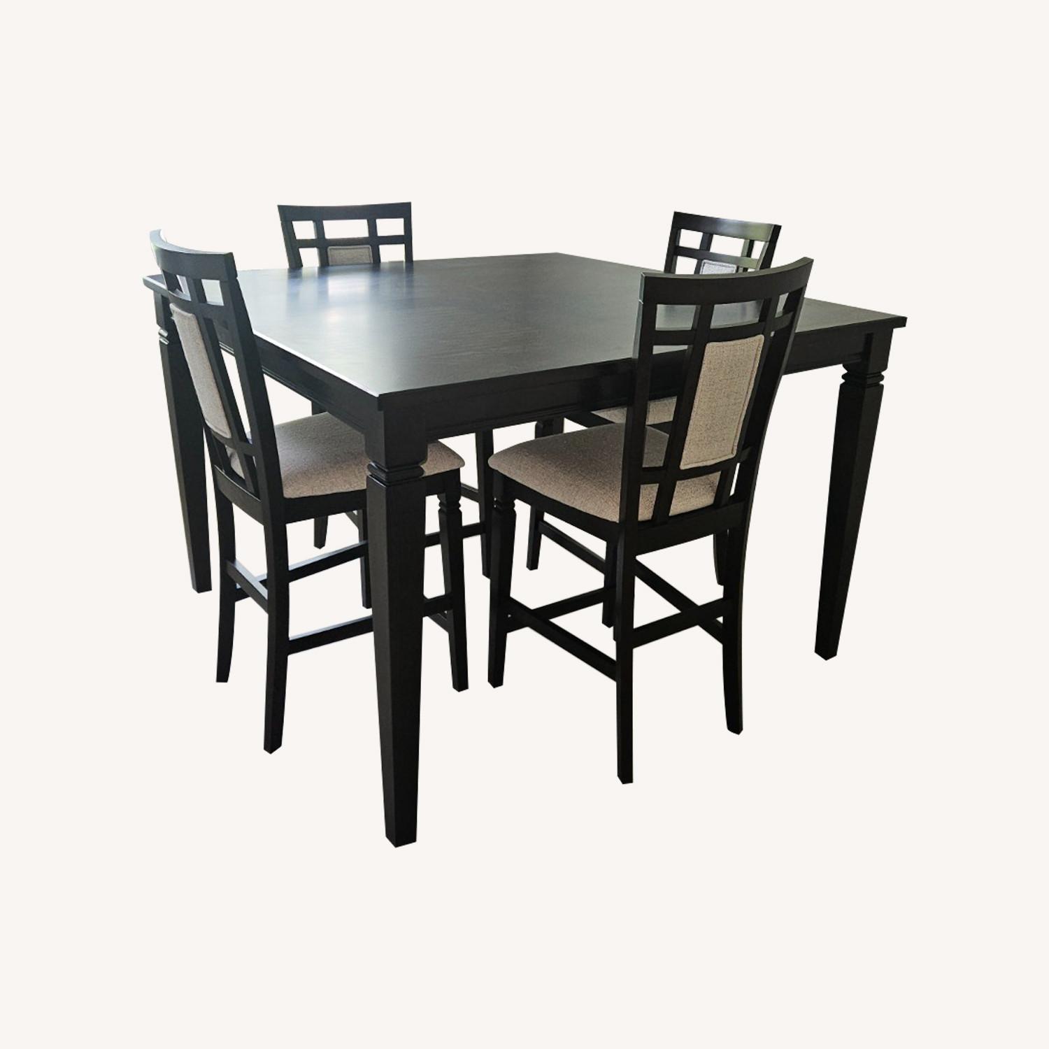 Brown Cherry Counter Height Dining Room Set - image-0