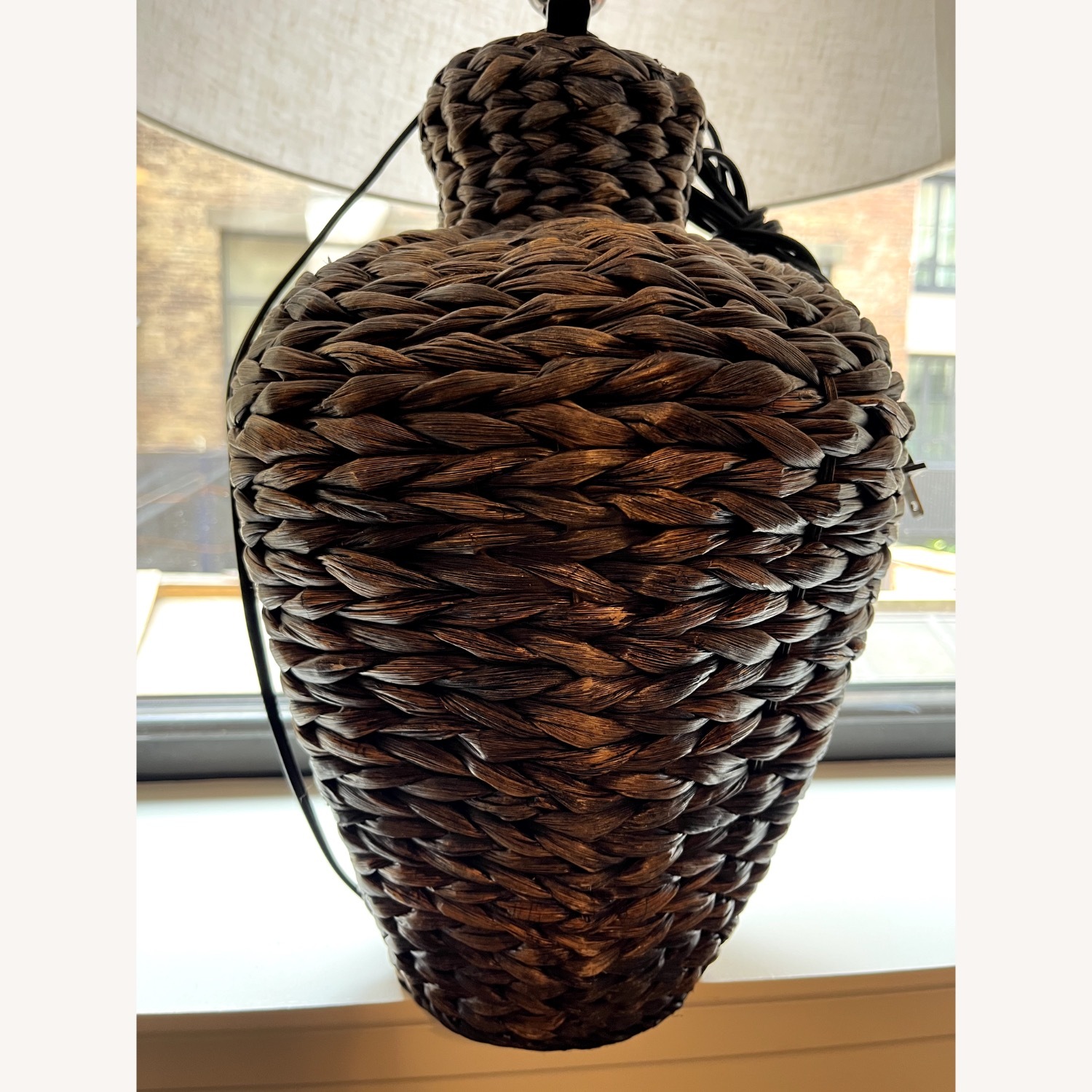 Woven Basket Lamp - image-2