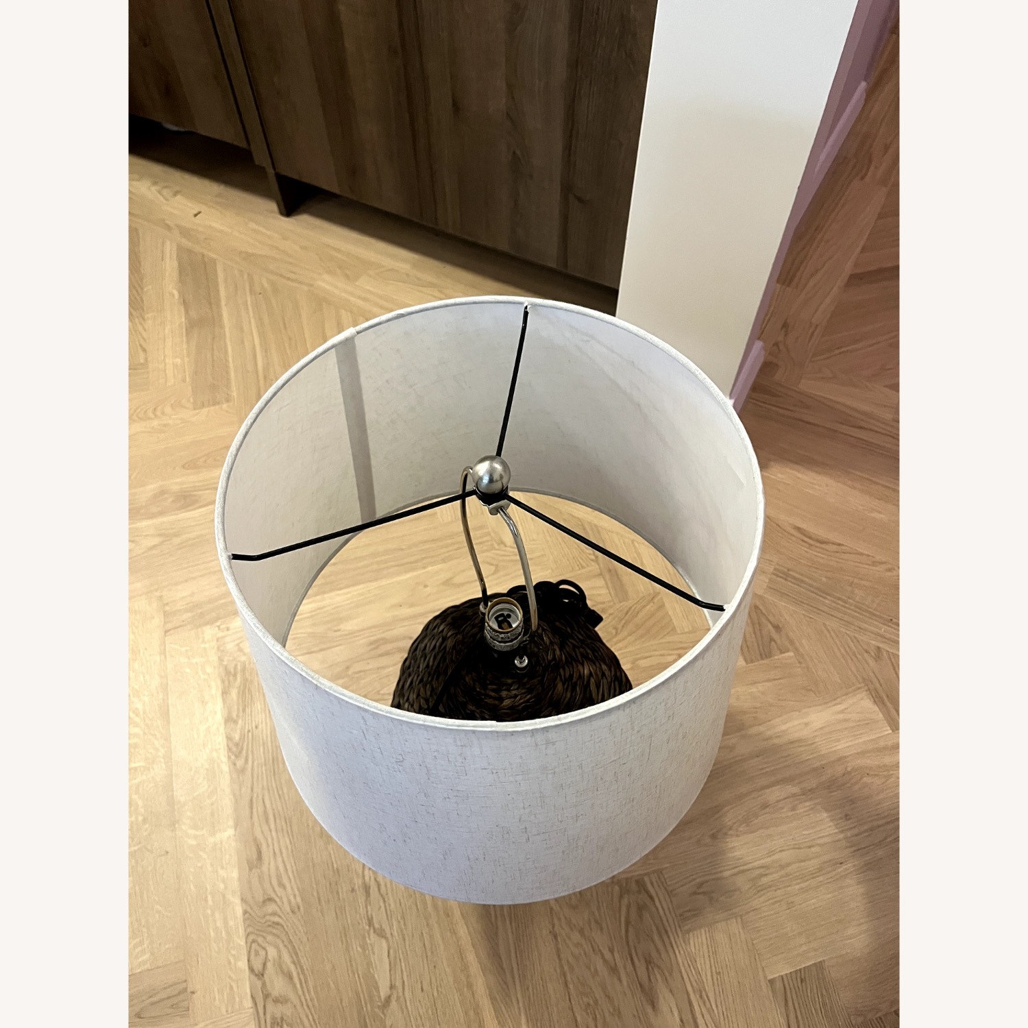 Woven Basket Lamp - image-3