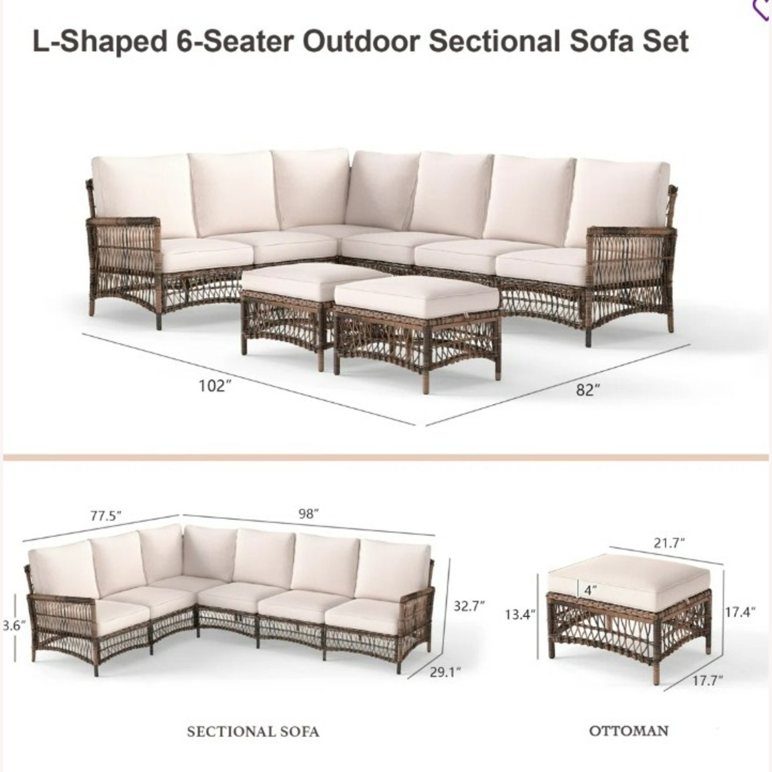 Outdoor Patio Sectional - image-2