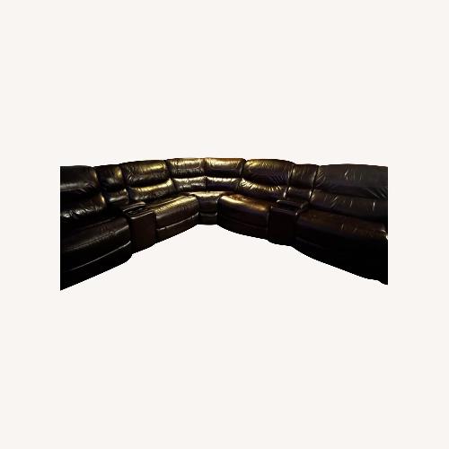 Used Leather Sectional  for sale on AptDeco