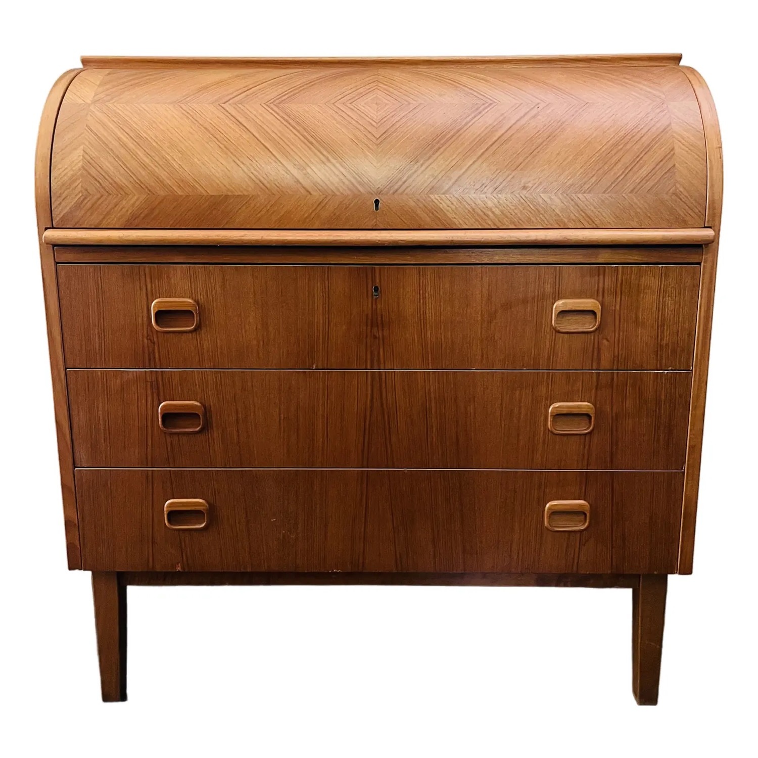 Mid Century Roll Top Desk Scandinavian - image-10