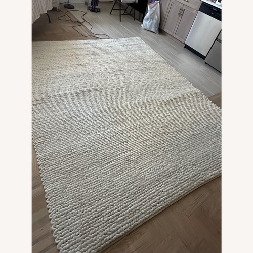 Used Serena & Lily Braided Wool Rug + Free Rug Pad for sale on AptDeco