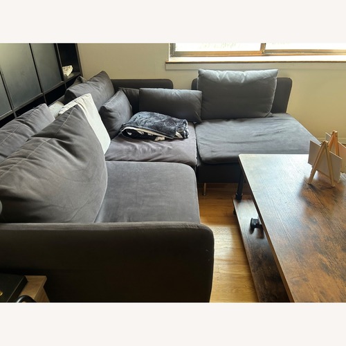 Used Modern Gray L-Shaped Sectional Sofa  for sale on AptDeco