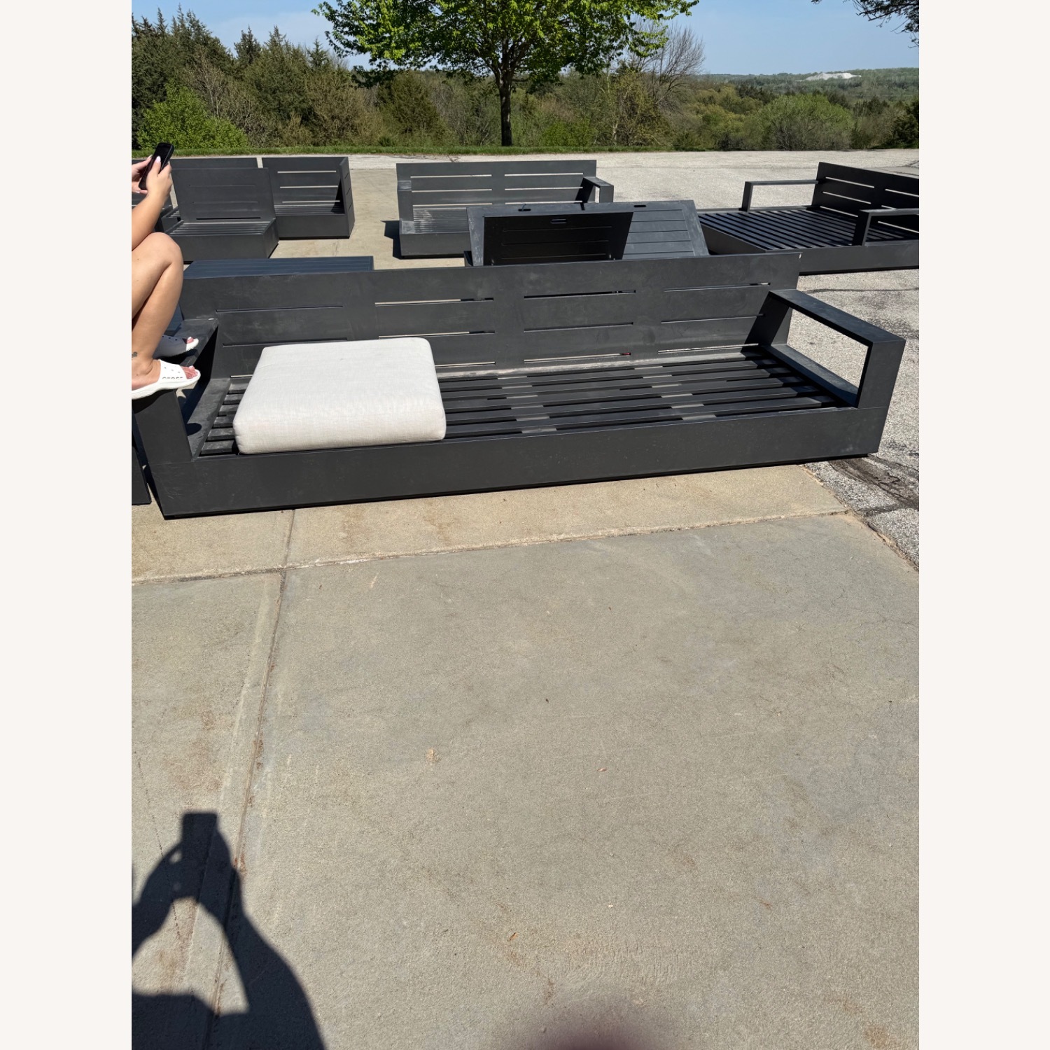 Restoration Hardware Marbella Aluminum Sofa - image-2