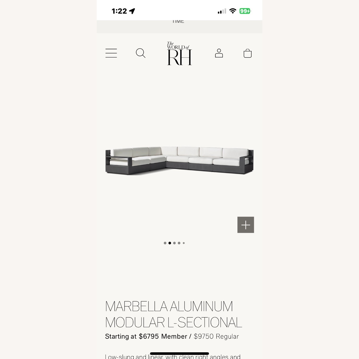 Restoration Hardware Marbella L-sectional - image-3