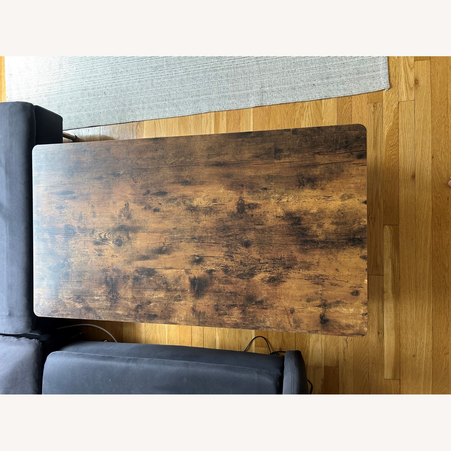 Industrial Coffee Table with Storage Shelf  - image-1
