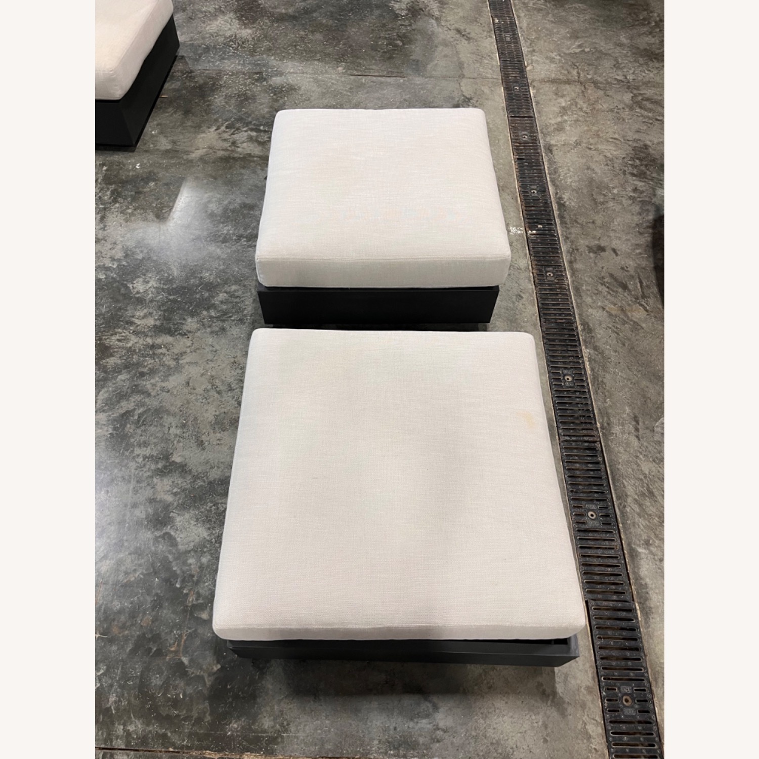 Restoration Hardware Marbella Aluminum Ottoman (2) - image-4