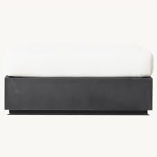 Used Restoration Hardware Marbella Aluminum Ottoman (2) for sale on AptDeco