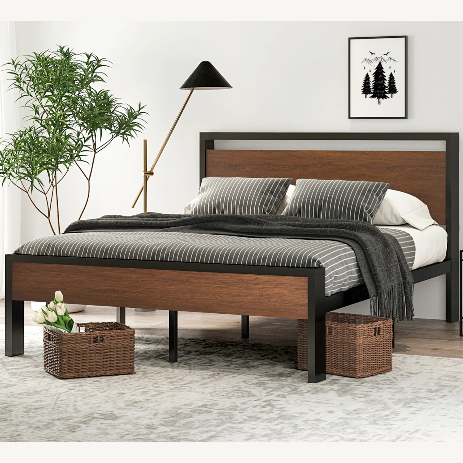Queen Metal Platform Bed Frame - image-5