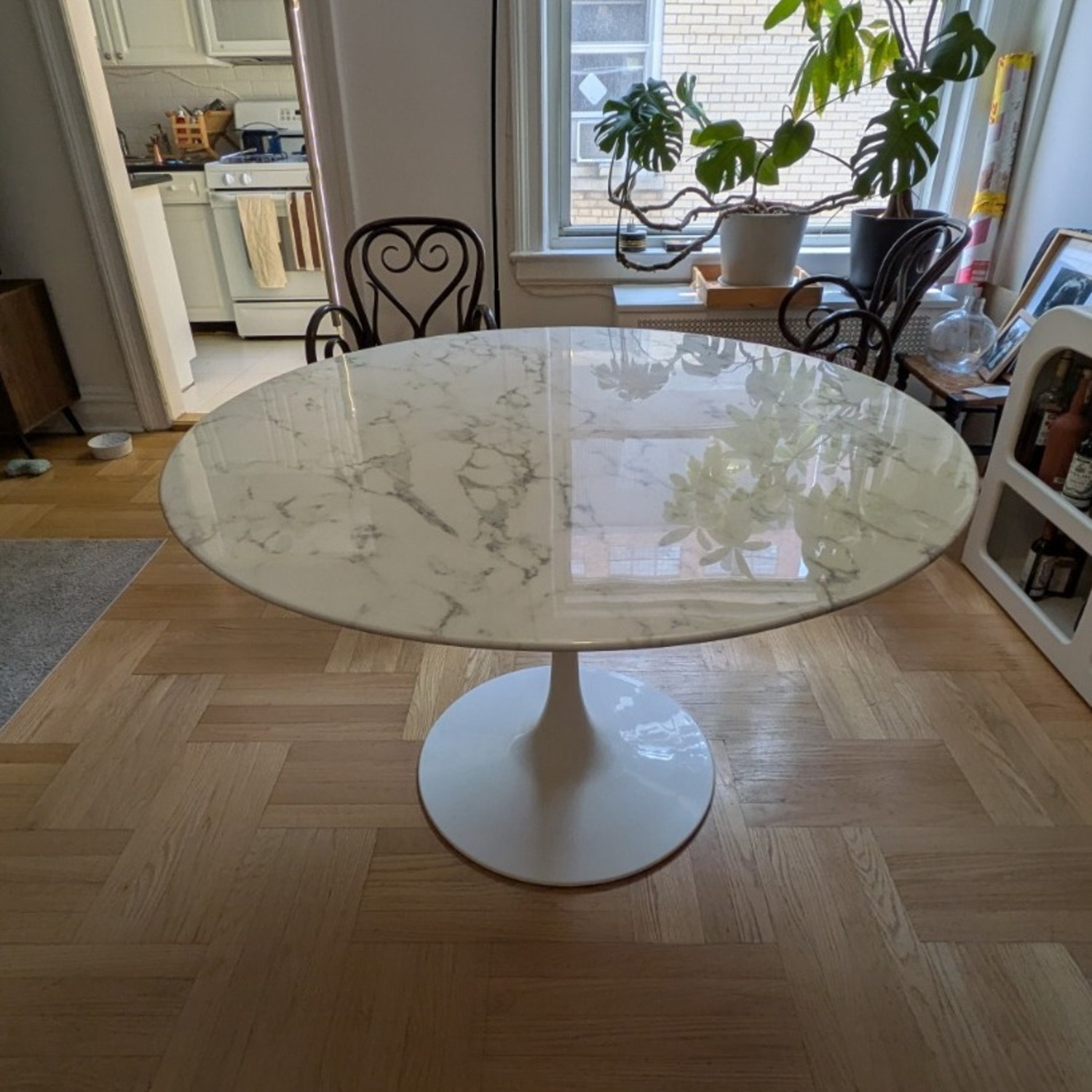 Lippa Faux Marble Dining Table - image-2