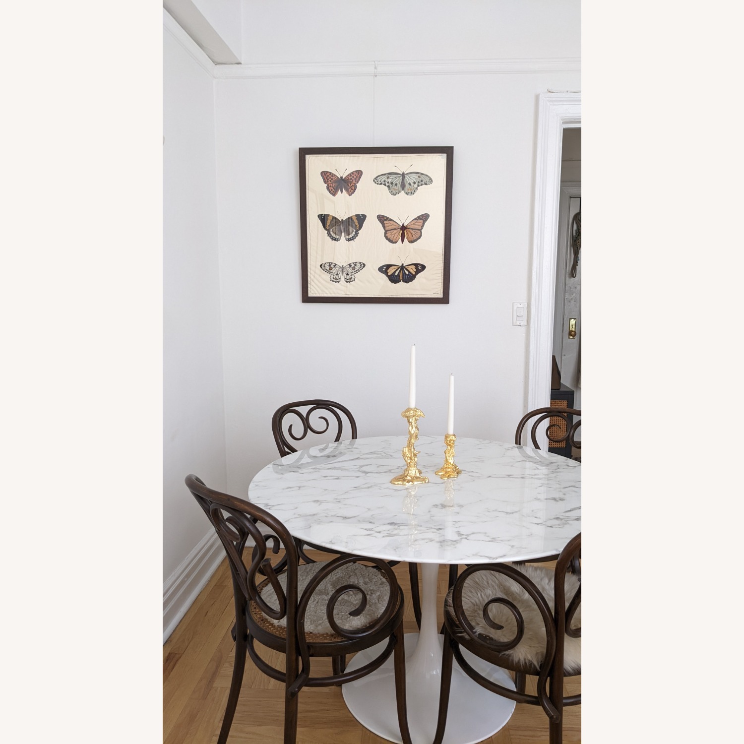 Lippa Faux Marble Dining Table - image-1