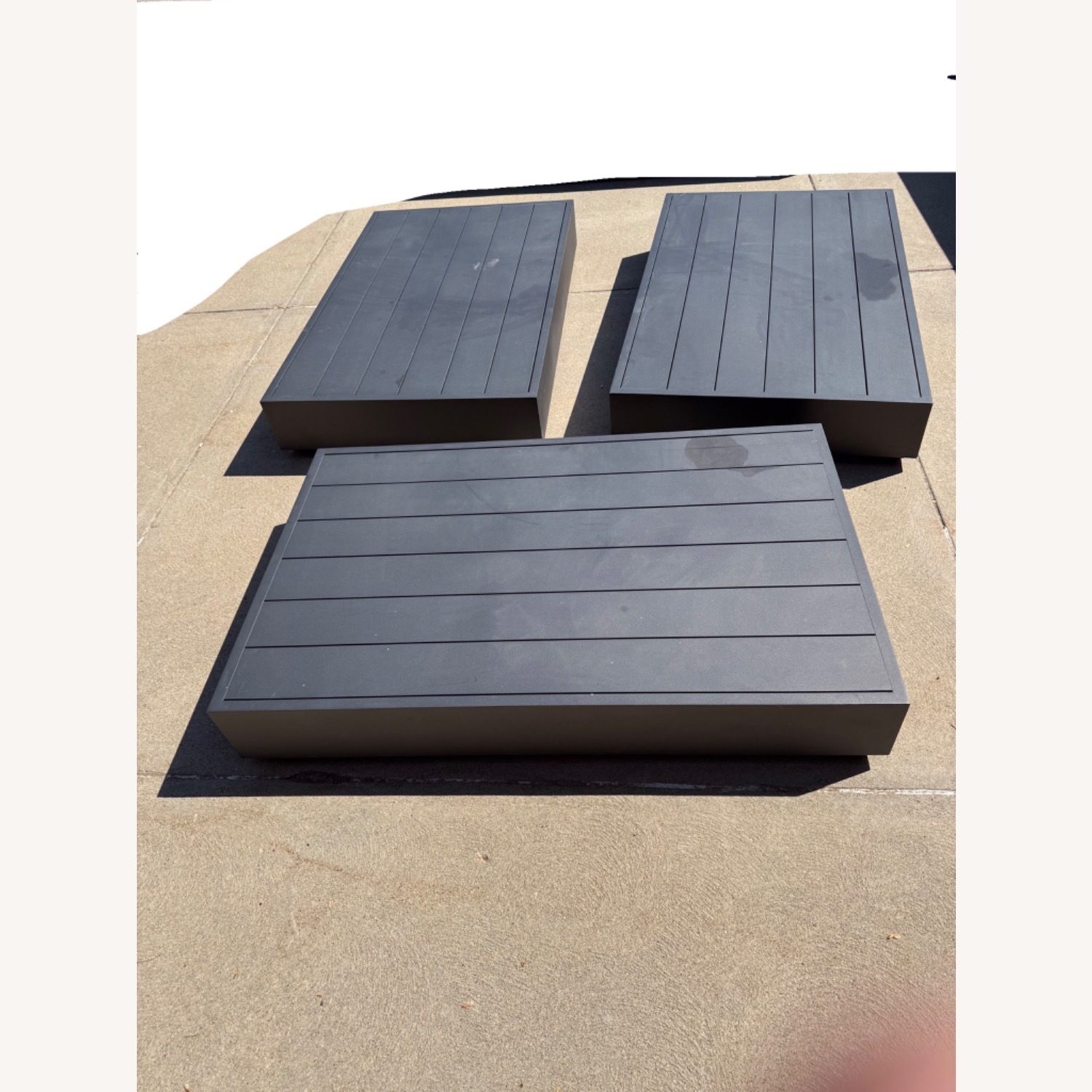 Restoration Hardware Marbella Aluminum Coffee Table - image-3