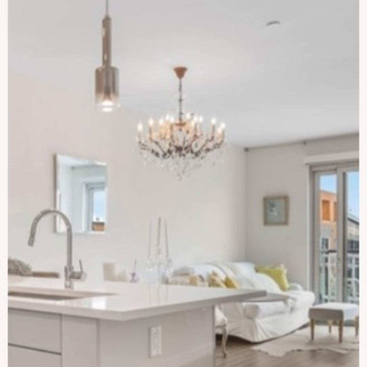 Restoration Hardware 19th C. Rococo Iron & Crystal Large Chandelier - image-3