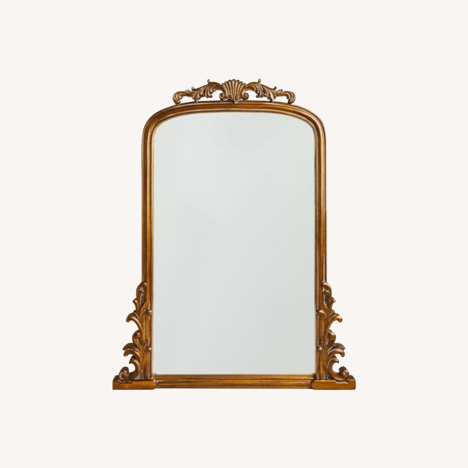 zara home 壁掛けミラー　ゴールドフレーム ゴールド ウッド ウォールミラー | Zara Home 日本/Japan