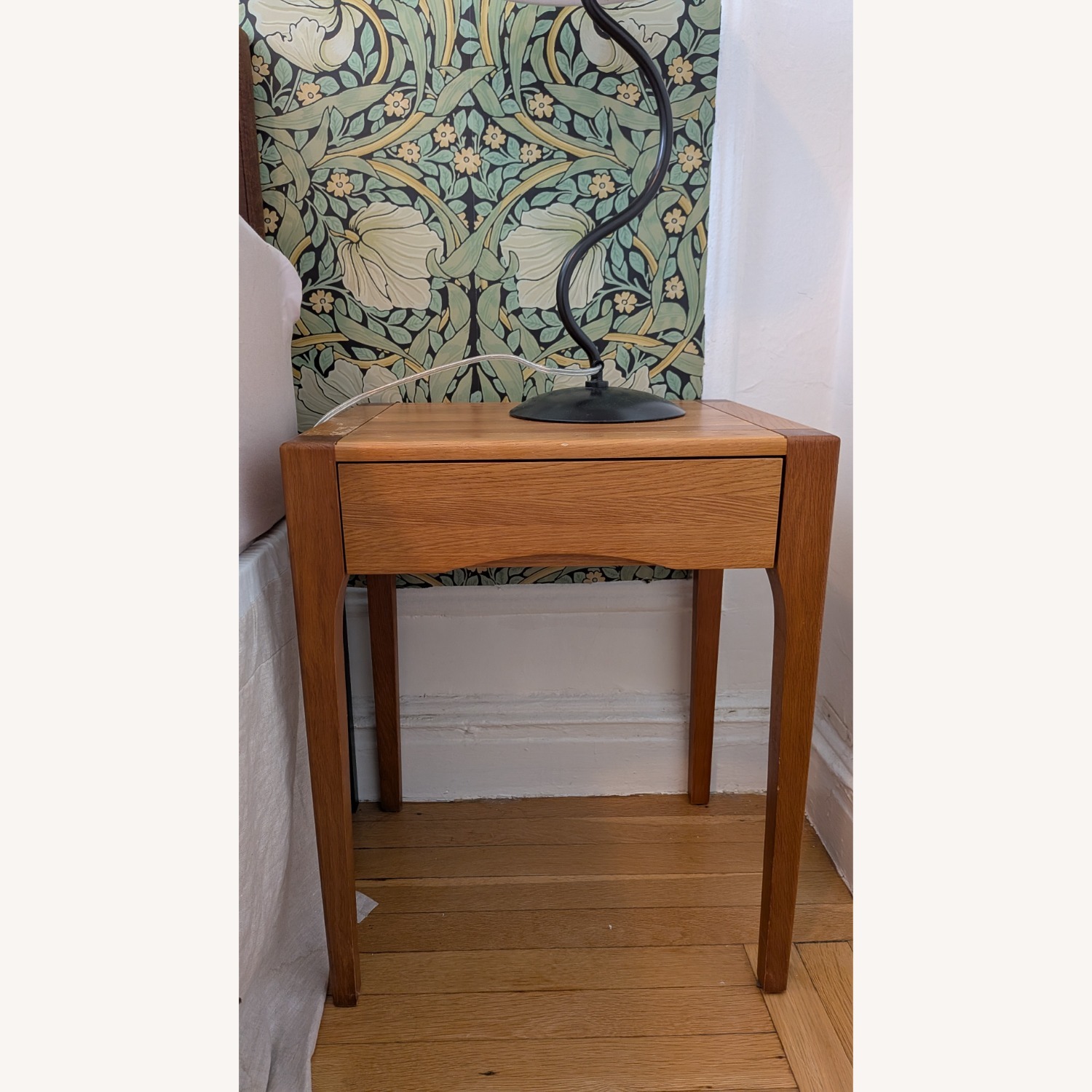 Zara Home Oak Nightstand with Drawer - image-1