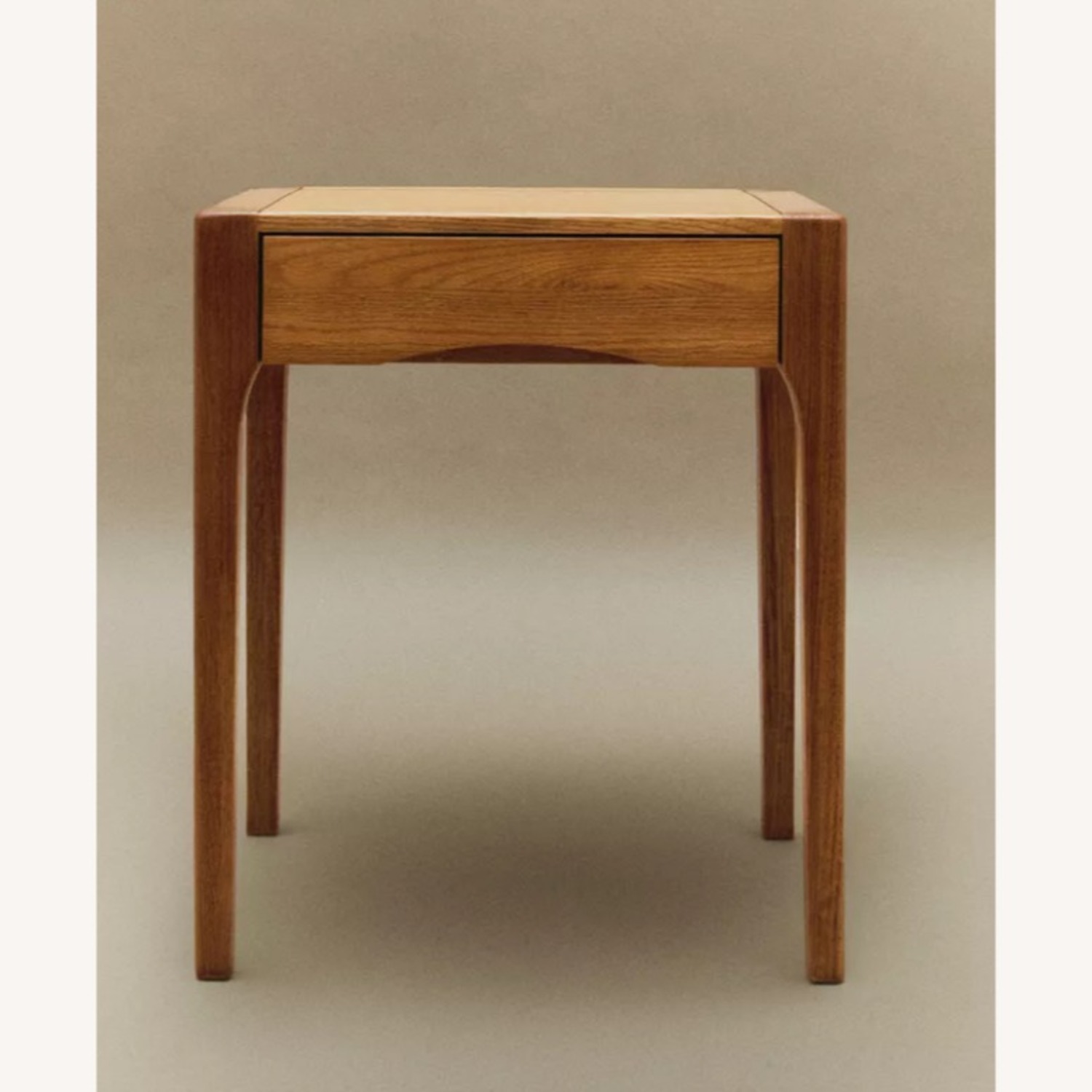 Zara Home Oak Nightstand with Drawer - image-4