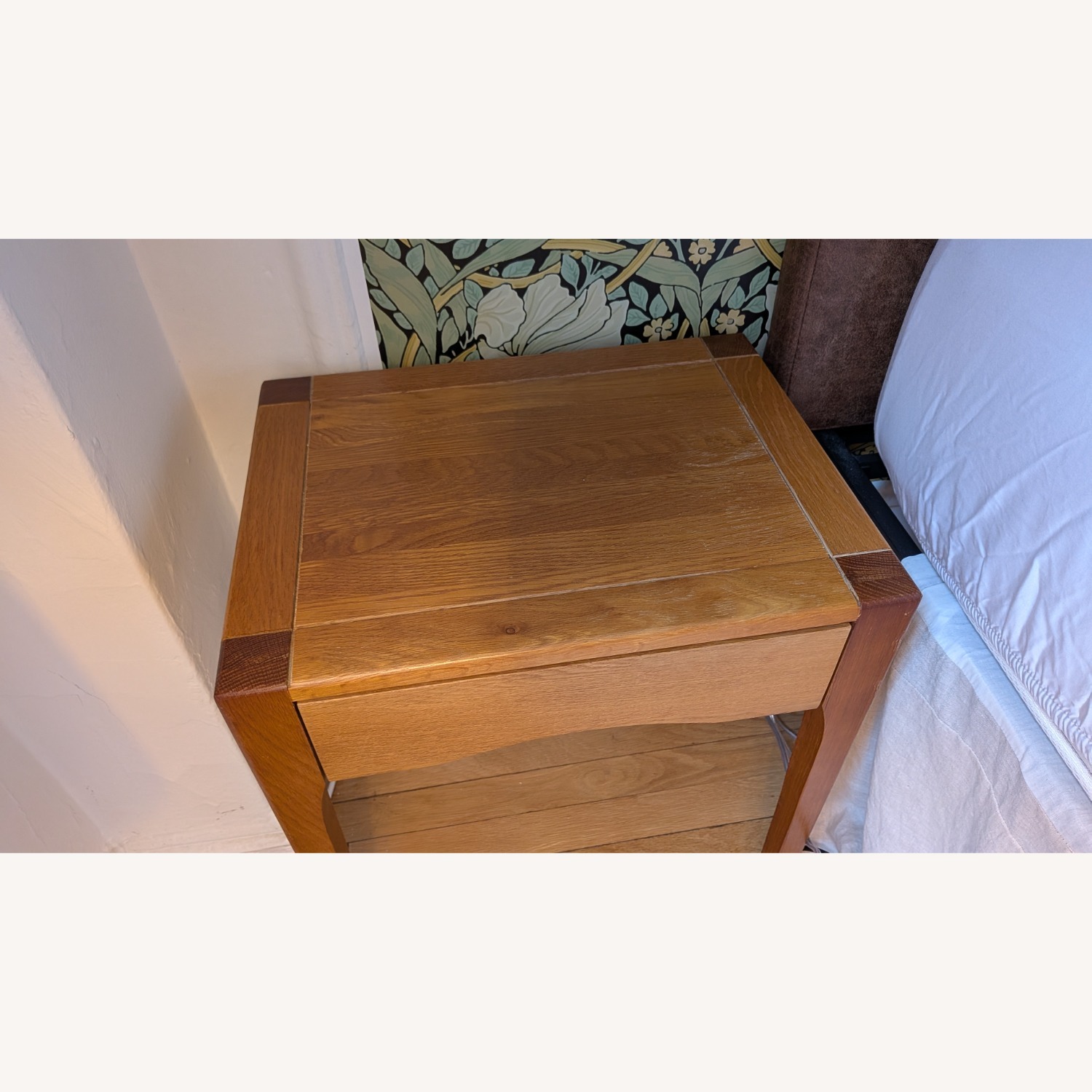 Zara Home Oak Nightstand with Drawer - image-2