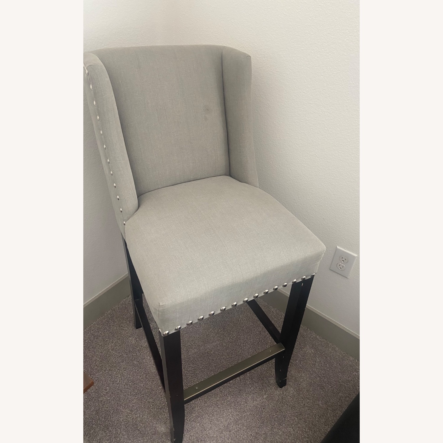 Light Gray Style Bar Chair - image-4