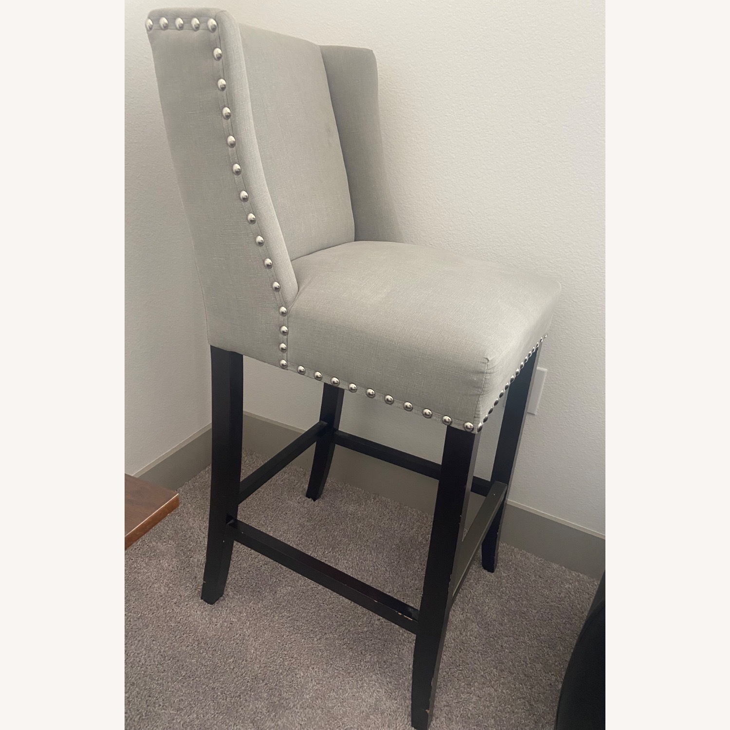 Light Gray Style Bar Chair - image-3