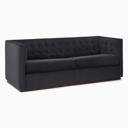 Used West Elm Luxury Navy 72 inch Sofa  for sale on AptDeco