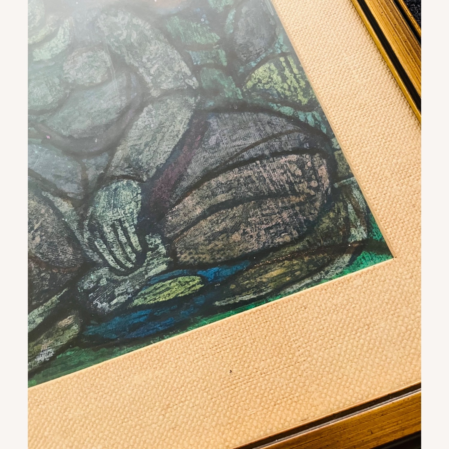 Vintage Fauvist Framed Print "Woman in Blue" - image-5