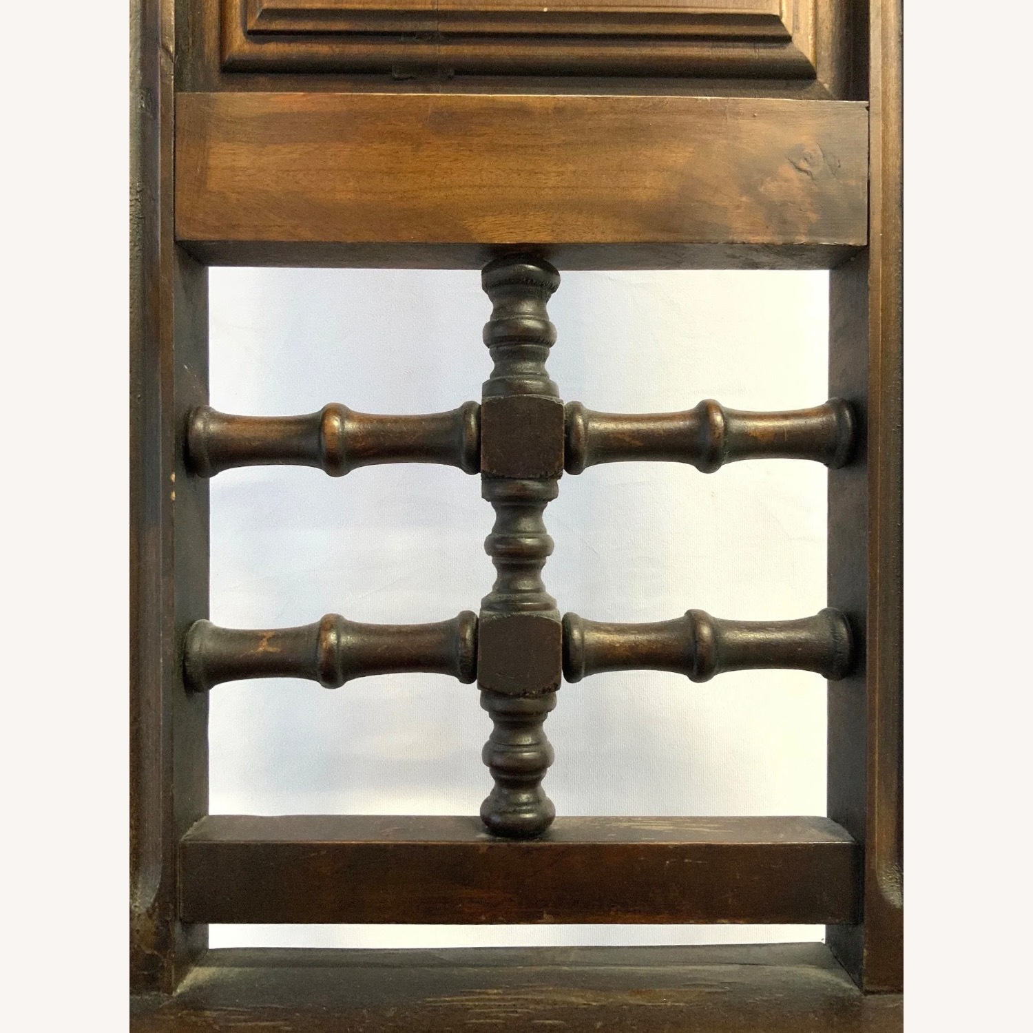 Antique Arts and Crafts Oak High Back Arm Chair - image-5