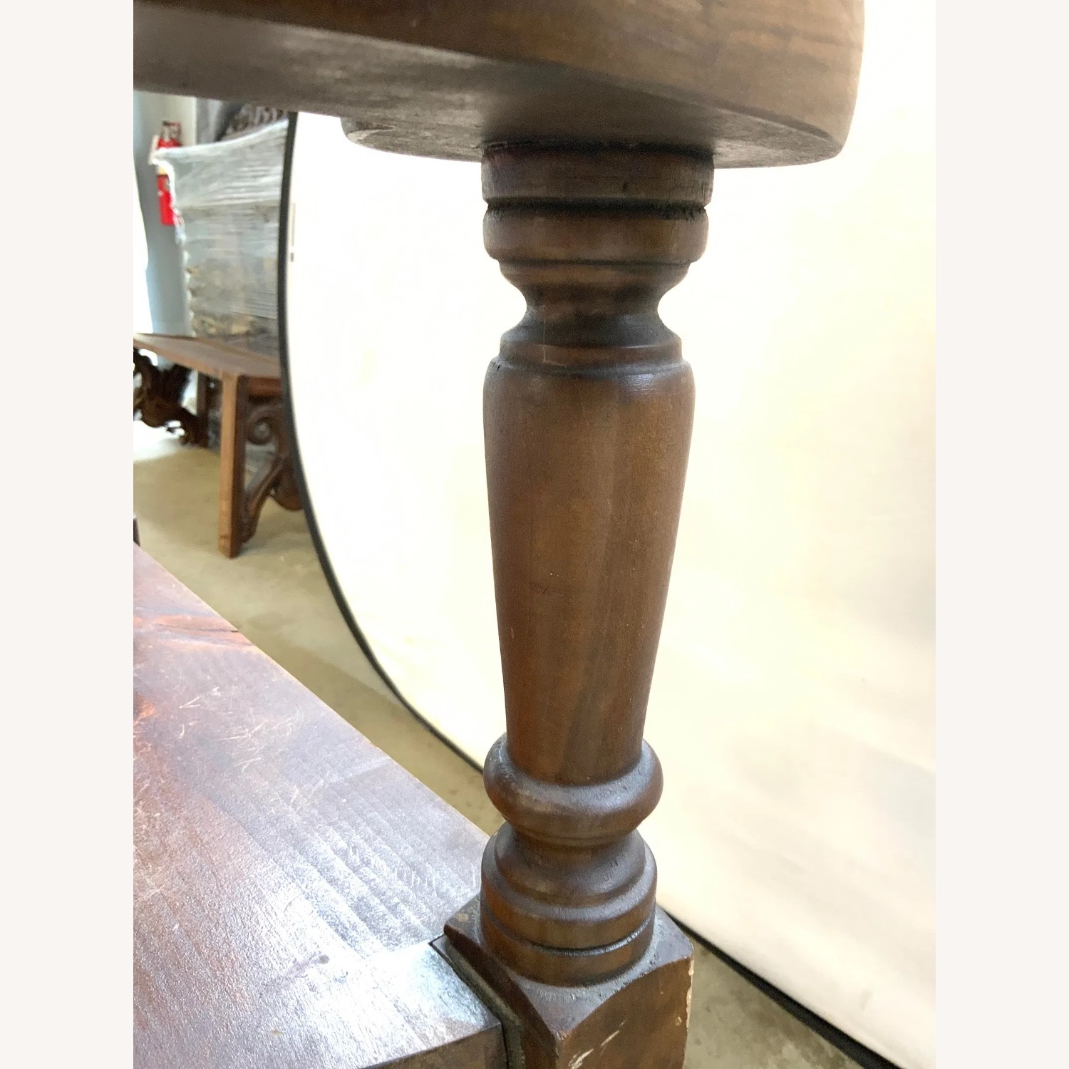 Antique Arts and Crafts Oak High Back Arm Chair - image-8