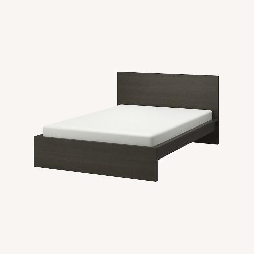 Used IKEA MALM King Bedframe (Gray) + LÖNSET base for sale on AptDeco