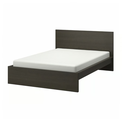Used IKEA MALM King Bedframe (Gray) + LÖNSET base for sale on AptDeco