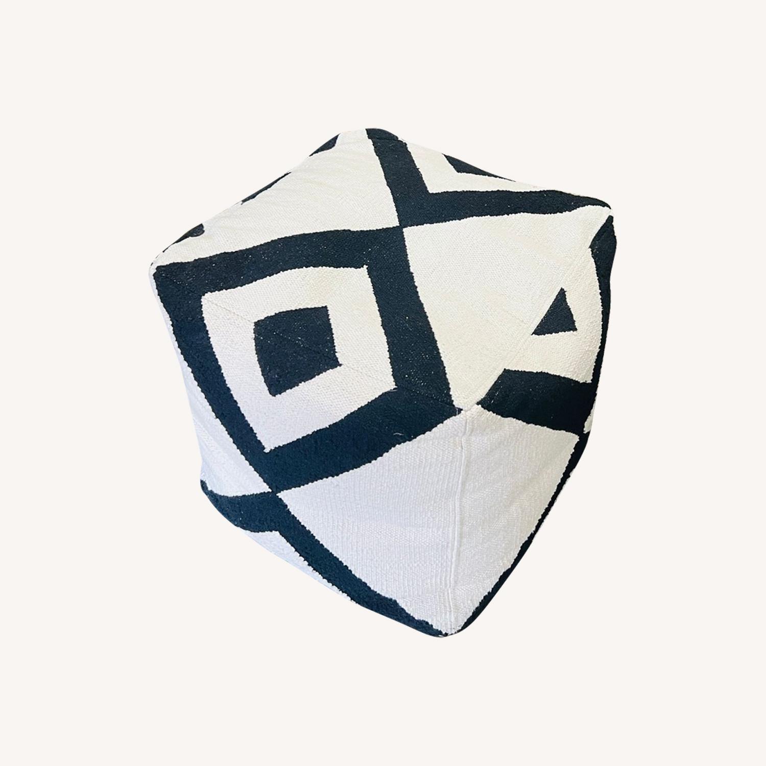 Indian Printed Ottoman - image-0