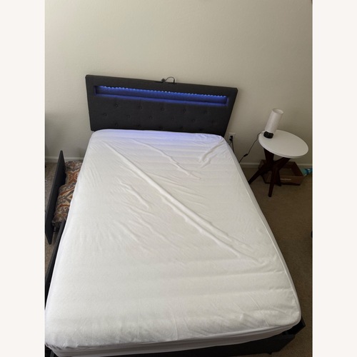 Used Lighted Full Bed Frame  for sale on AptDeco