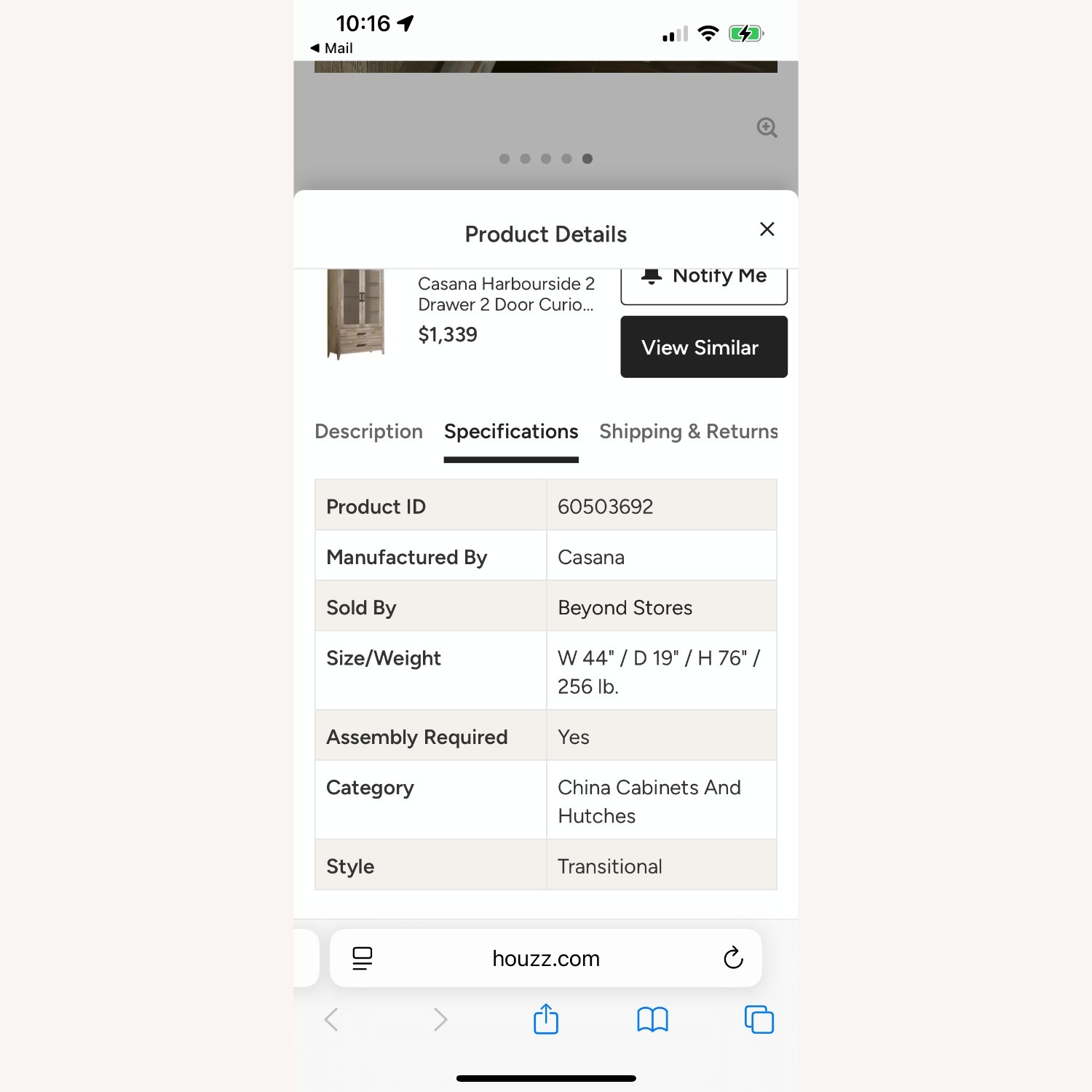 Casana Harbourside 2 Drawer 2 Door Curio Unit - image-4