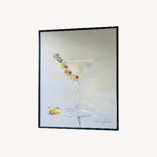 Used Olive Martini Glass Cocktail Bar Classic Style Canvas Art for sale on AptDeco