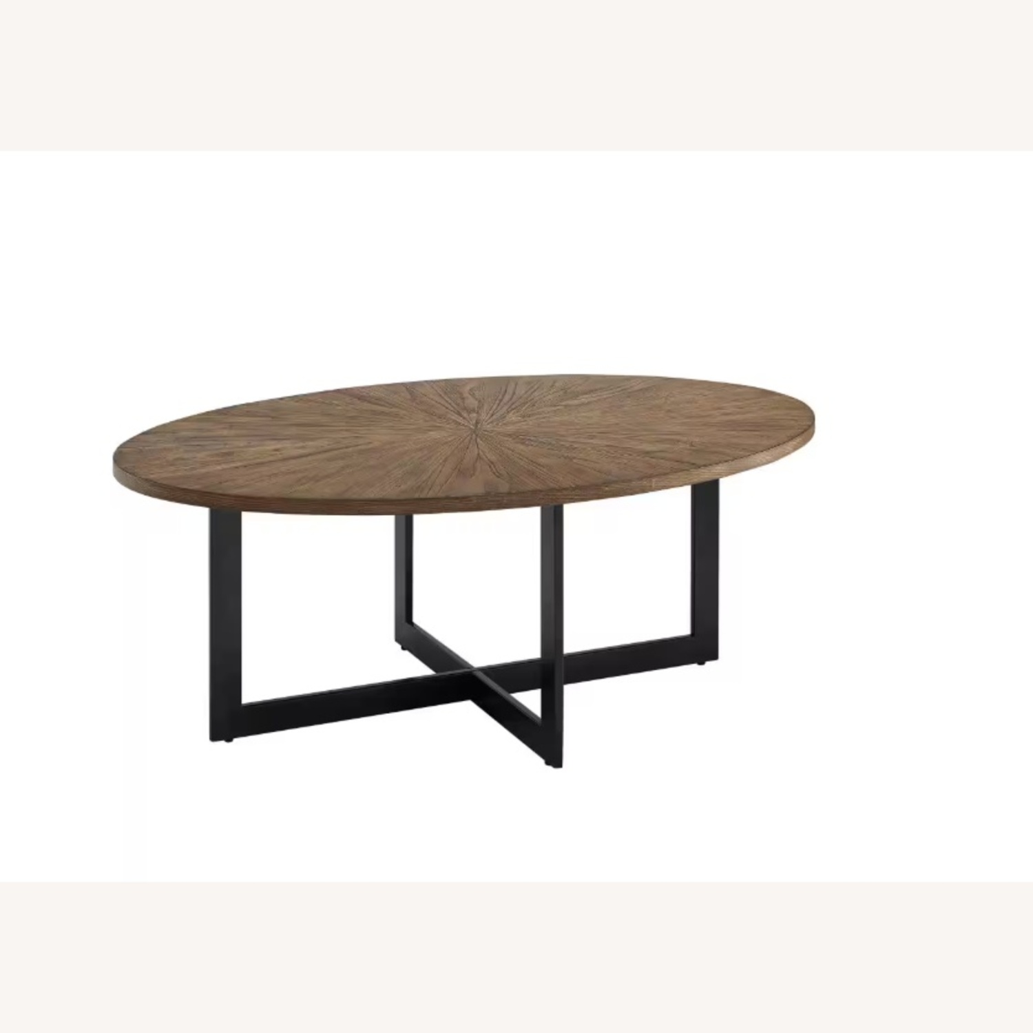 Pecan Oval Wood Coffee Table - image-5
