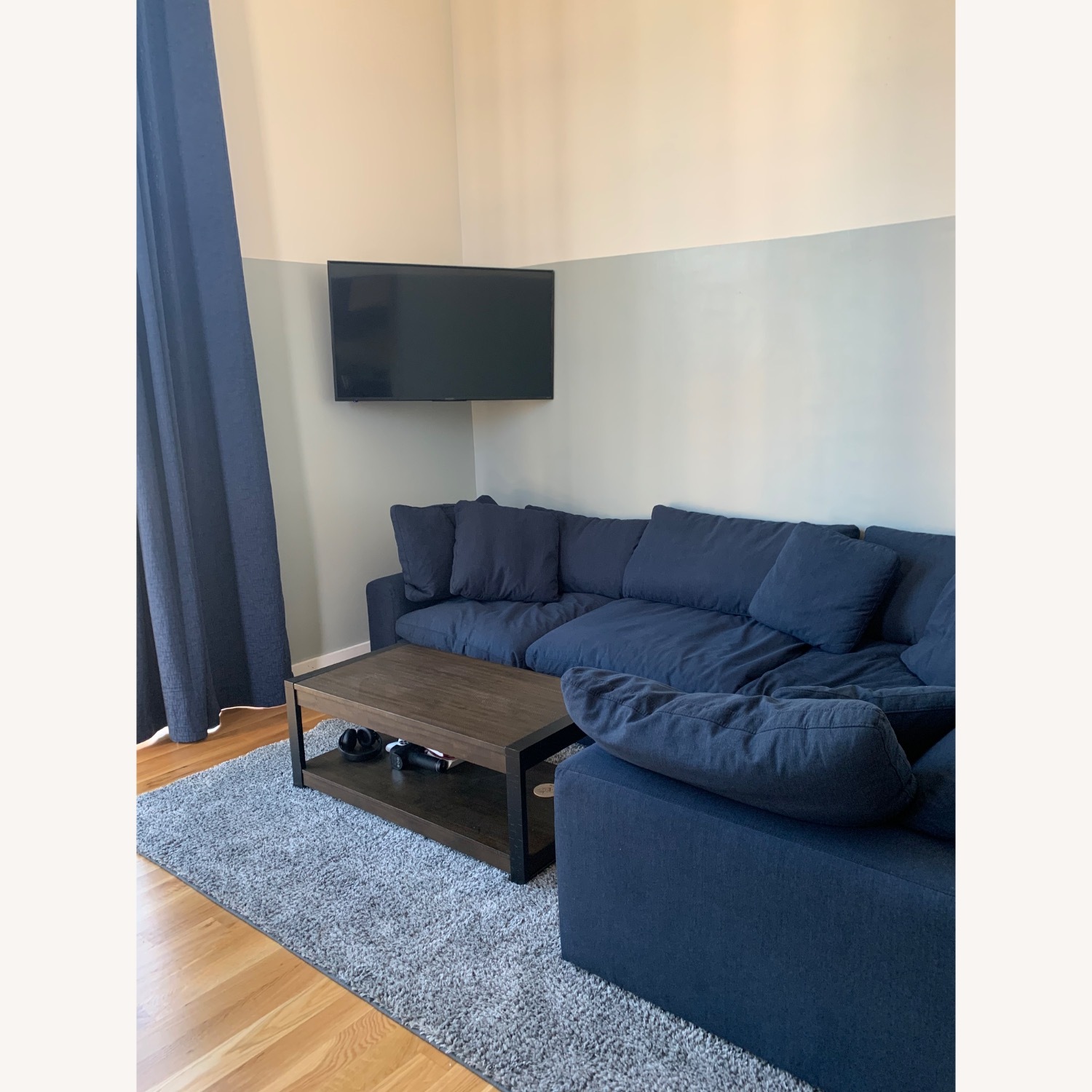 5 Piece Modular Navy Blue Sectional - image-5