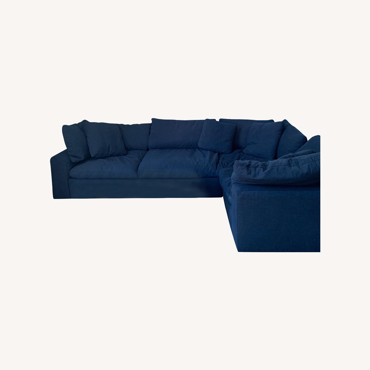 5 Piece Modular Navy Blue Sectional - image-0