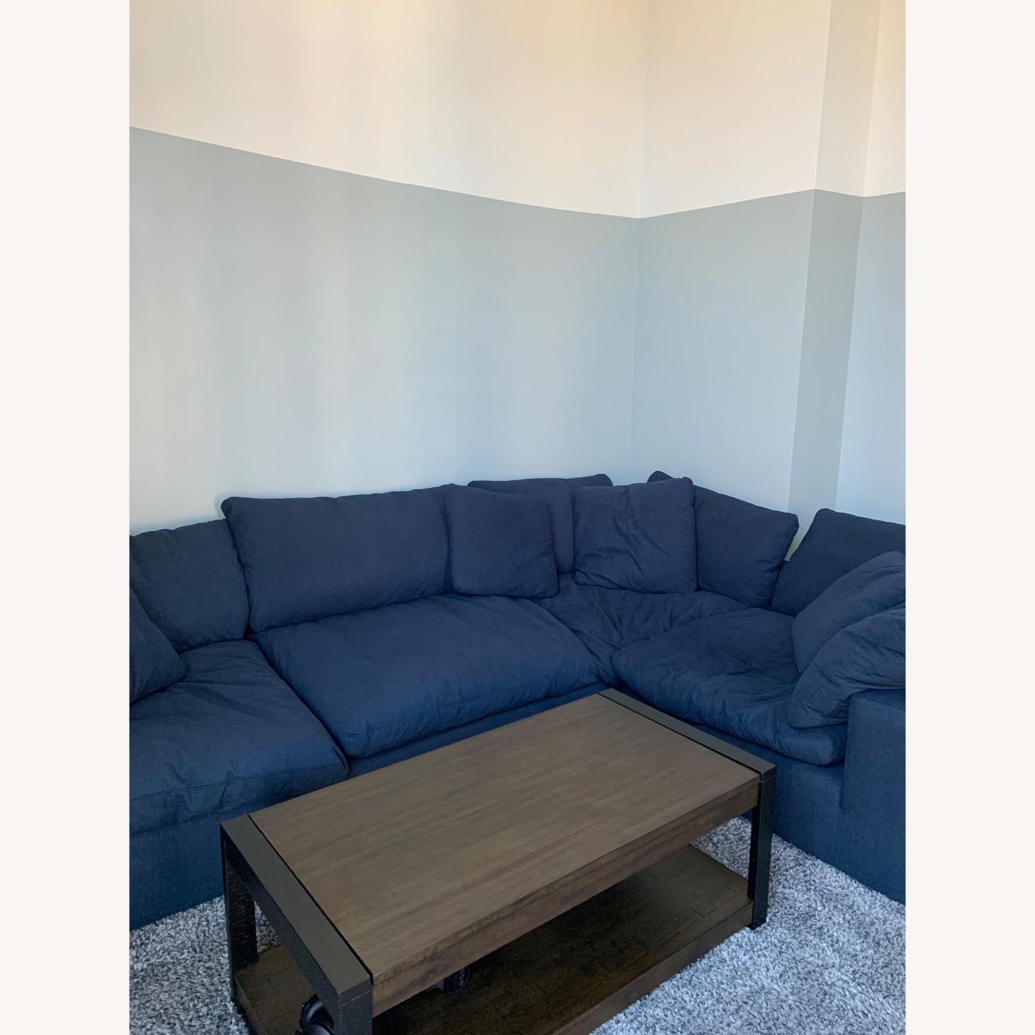 5 Piece Modular Navy Blue Sectional - image-6